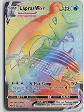 Lapras VMAX 203/202 Rainbow Rare Sword & Shield Pokemon Holo Near Mint on eBay