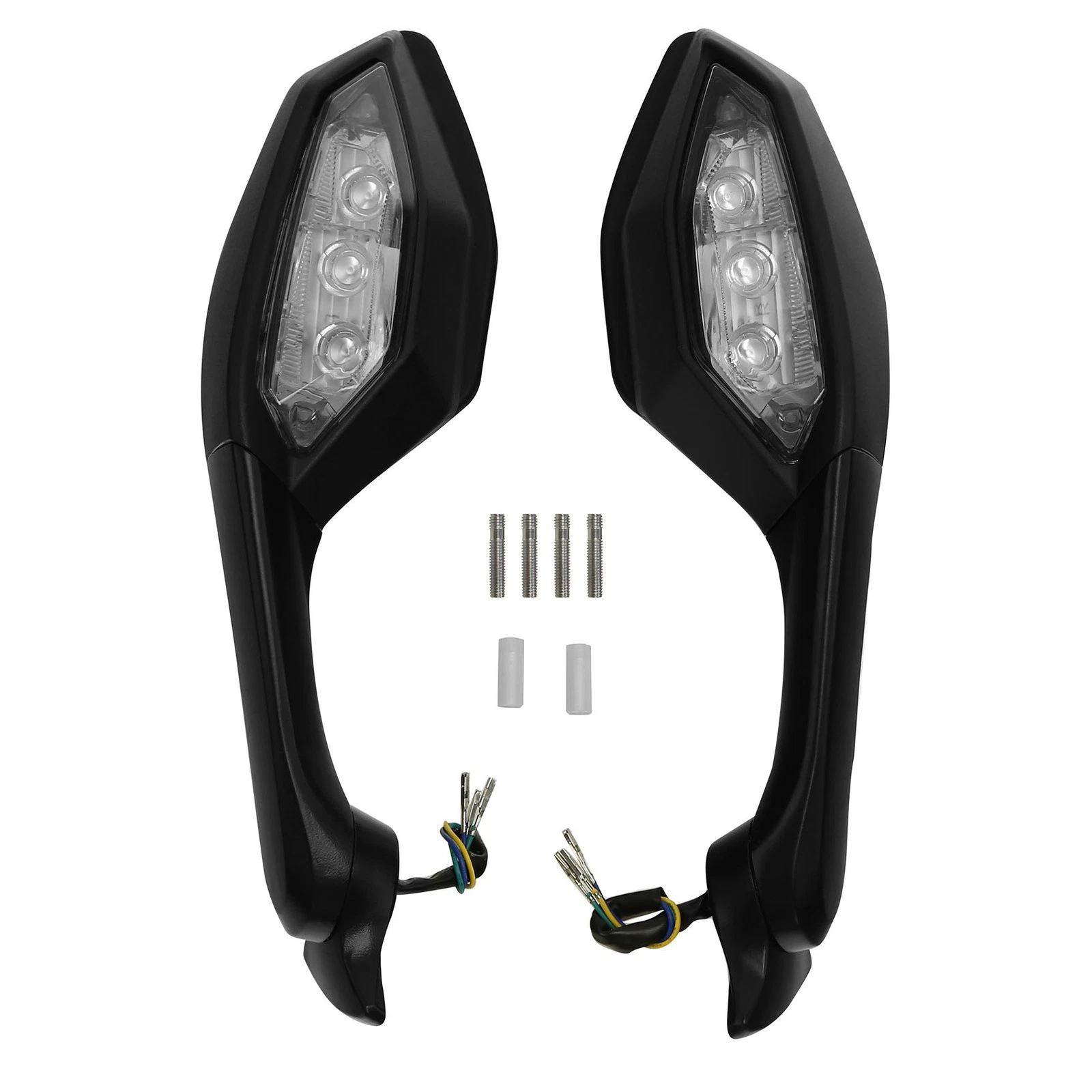 Rear View Mirrors LED Turn Signals Fit For Yamaha YZF R1 2015-25 YZF R6 17-2022