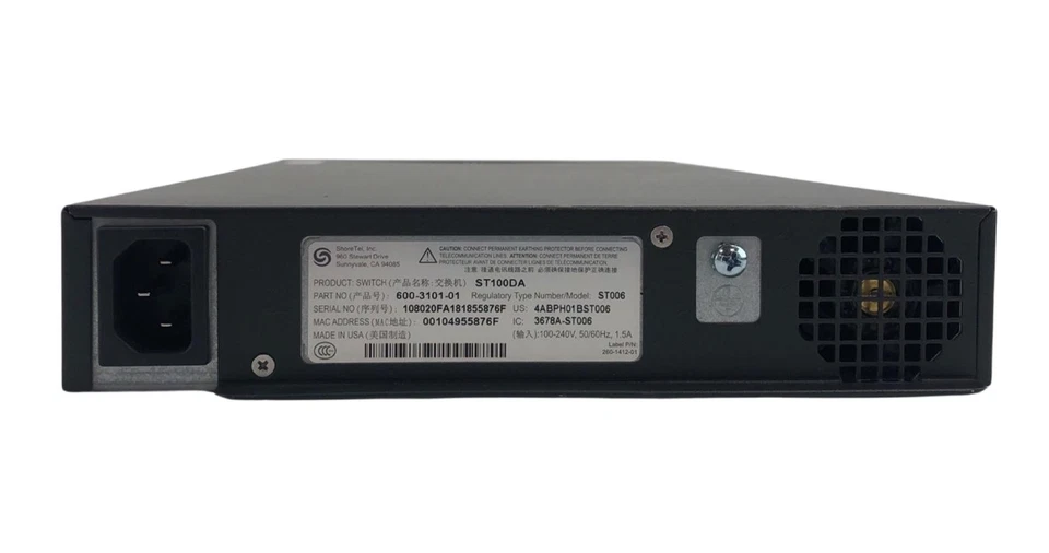 Mitel ShoreTel ShoreGear ST100DA 600-3101-01 T1/E1 Voice Switch ST006 - Image 3 of 4
