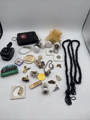 Junk Drawer Lot Of Vintage Misc. Odds & Ends Jewelry, Collectibles and more