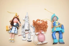 Kurt Adler Wizard of Oz Wooden Christmas Ornaments Dorothy Tinman Scarecrow Lion