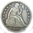 1865 Seated Liberty Silver Dollar Civil War $1 - PCGS VF Details - Rare Date!