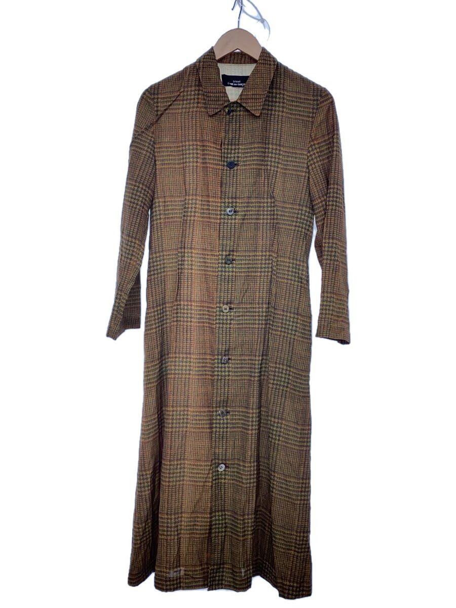 ALTRA COMME des GARCONS altro cappotto poliestere BRW check to 050090