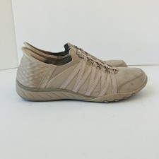 Skechers Breathe Easy Roll With Me Slip-ins Women's 9.5 M Tan Beige
