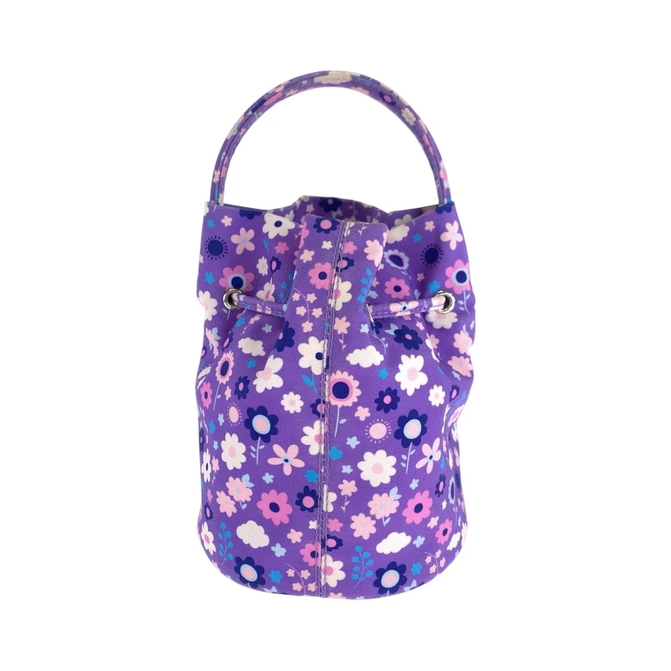 Excelente Estado Bolso Cubo BALENCIAGA Cordón Flor Púrpura Plata Hardwa Foto 2 de 4