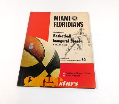 1968-69 New York Nets at Miami Floridians ABA Basketball Program