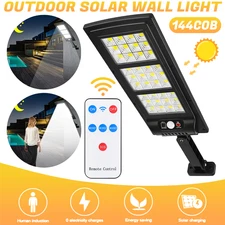 Commercial Solar Street Flood Light LED Lamp Outdoor Area Dusk To Dawn Wall Lamp