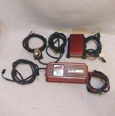  Vintage MSD 6A Ignition Box 6200 & MSD 8680 Adjustable Timing Control UNTESTED