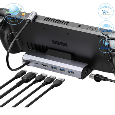Dockingstation 4K@120Hz 6-in-1 für Steam Deck HDMI 2.1 3x USB 3.0