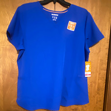Scrubstar Women's Medical V-Neck Scrub Top Solid Blue 2XL Polyester Blend