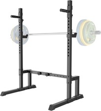 Barbell Rack Squat Stand Adjustable Bench Pre...
