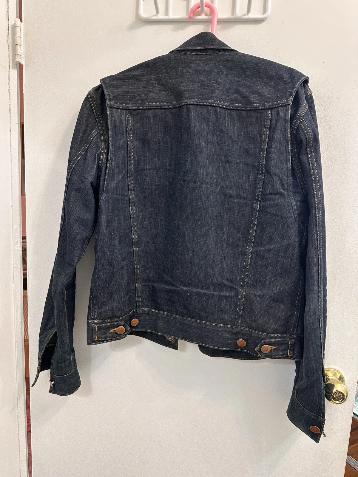Vintage 2006 Marc Jacobs x Wrangler Denim Trucker Jacket Size L Rare image 2