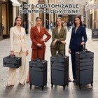 Byootique Makeup Train Case Trolley w/ Cube Case Cosmetic Organizer ForgetMeNot — photo 10