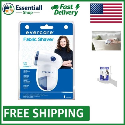 Compact Battery-Operated Fabric Shaver with Triple Blade Action for Lint Removal