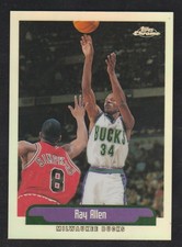 RAY ALLEN Bucks 1999-00 Topps Chrome REFRACTOR #218 SP Parallel HOF Rare Find