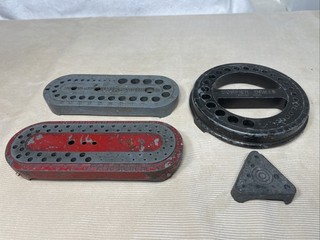 Vintage Drill Drill Index Bit Stand Tool Holder Machinist Lot Of 4 Antique Vtg