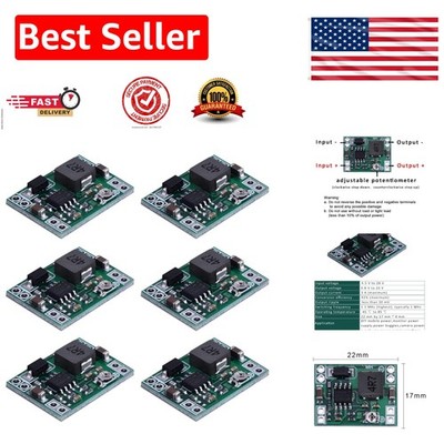 Mini MP1584EN DC-DC Adjustable Power Module, 6-Pack for Electronic Projects