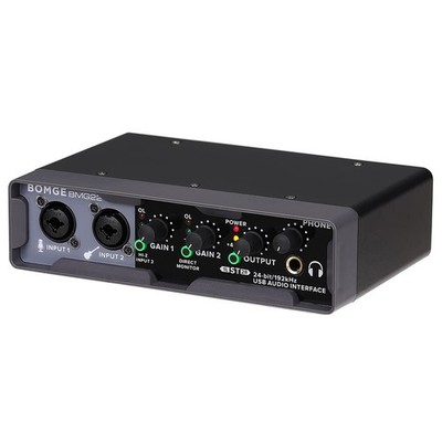 BOMGE USB Audio Interface32bit/192 kHz with XLR,phantom power,Direct Monitori...