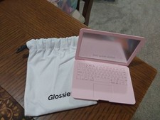 GLOSSIER Pink Mini Laptop You Look Good Mirror & Dust Bag SOLD OUT! NEW!!