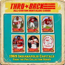 THROBACK custom Football Card Set Continental Football League CFL 1969