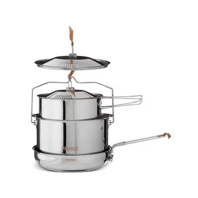 Primus Campfire Kochtopf-Set, Edelstahl, 5-teilig, L