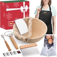 GäRköRbchen Brot Back Set Runder GäRkorb 30Cm Mit Stoffauskleidung ZubehöR