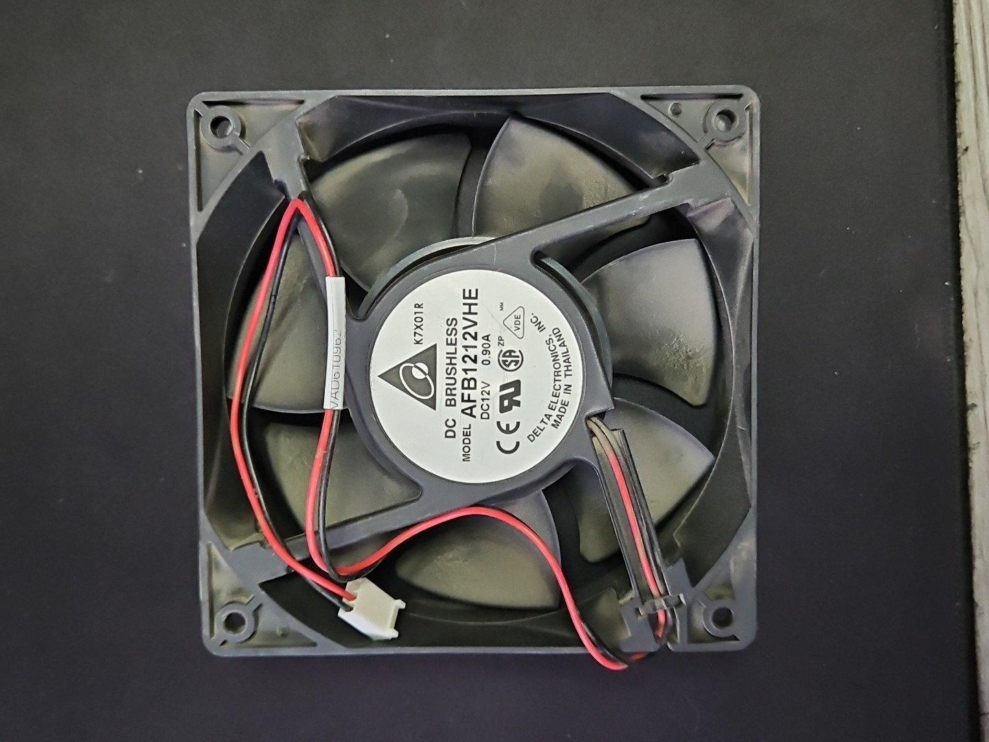 Delta Electronics DC Brushless Cooling Fan (Model: AFB1212VHE).