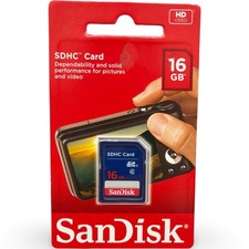 SanDisk 16GB SDHC Memory Card Class 4 16 GB SDSDB-016G-B35 HD Video New Sealed