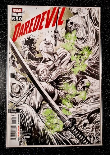 Daredevil #2 LGY #650 Second Printing Variant MEGA RARE STUNNING Zdarsky 2022