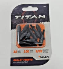 TITAN ALLEN #1464 12 BULLET POINTS (100 GRAIN, 9/32” DIAMETER)