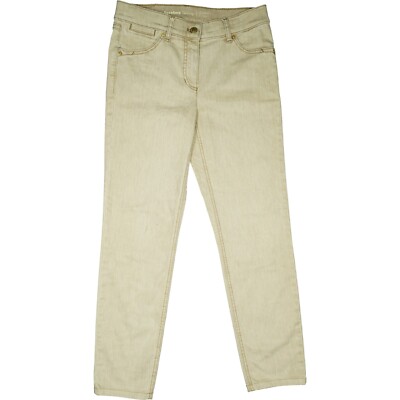 GERRY WEBER 36R Jeans Hose beige Damen 7/8 ankle Stretch Best4me Skinny Slim W28