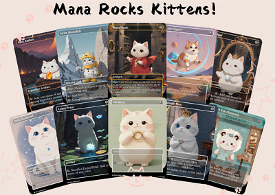10 Mana Rocks - Mox Diamond, Grim Monolith Cute Custom Full Art Game Card