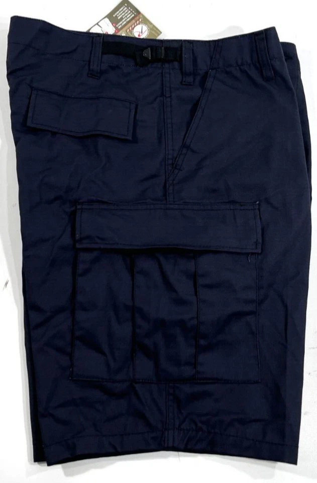 NWT MENS ROTHCO POLY COTTON CARGO POCKET BDU SHORTS 65320 MIDNIGHT NAVY MEDIUM - Image 4 of 4