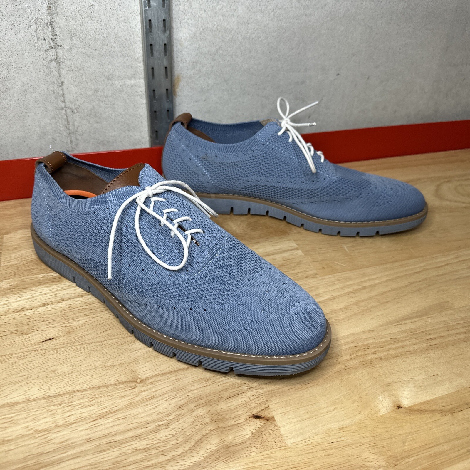 SAOLA Scarpe stringate uomo La Milano Fley III tessuto rete punta alare blu A120083K taglia 12