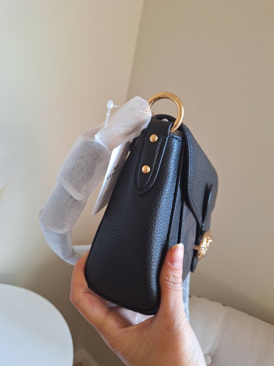 NWT Coach F90782 Small Jade Shoulder Bag With Signature Canvas