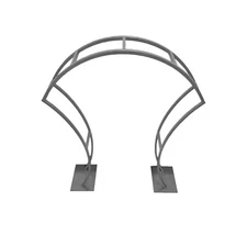 9899-Silky Silk Silver Metal Tabletop Centerpiece| Round Arch For Floral Arrange