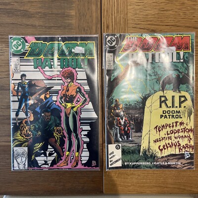 2x Brand New DOOM PATROL Comics 1987-88 Brand New Unopened Plastic Wrapped! 
