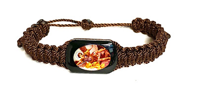 St Michael Archangel Brown Black Women's Men's Bracelet San Miguel Pulsera New