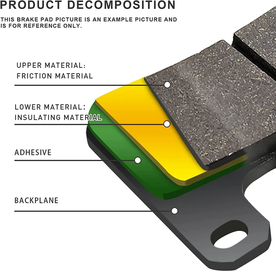 Pastillas de freno delanteras traseras Yamaha V-Star 1100 Custom XVS1100 2000-2009 Foto 3 de 4