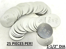 25 TAGS - "MADE IN USA" Stainless Steel Metal 1-1/2" Circle Tag American Craft