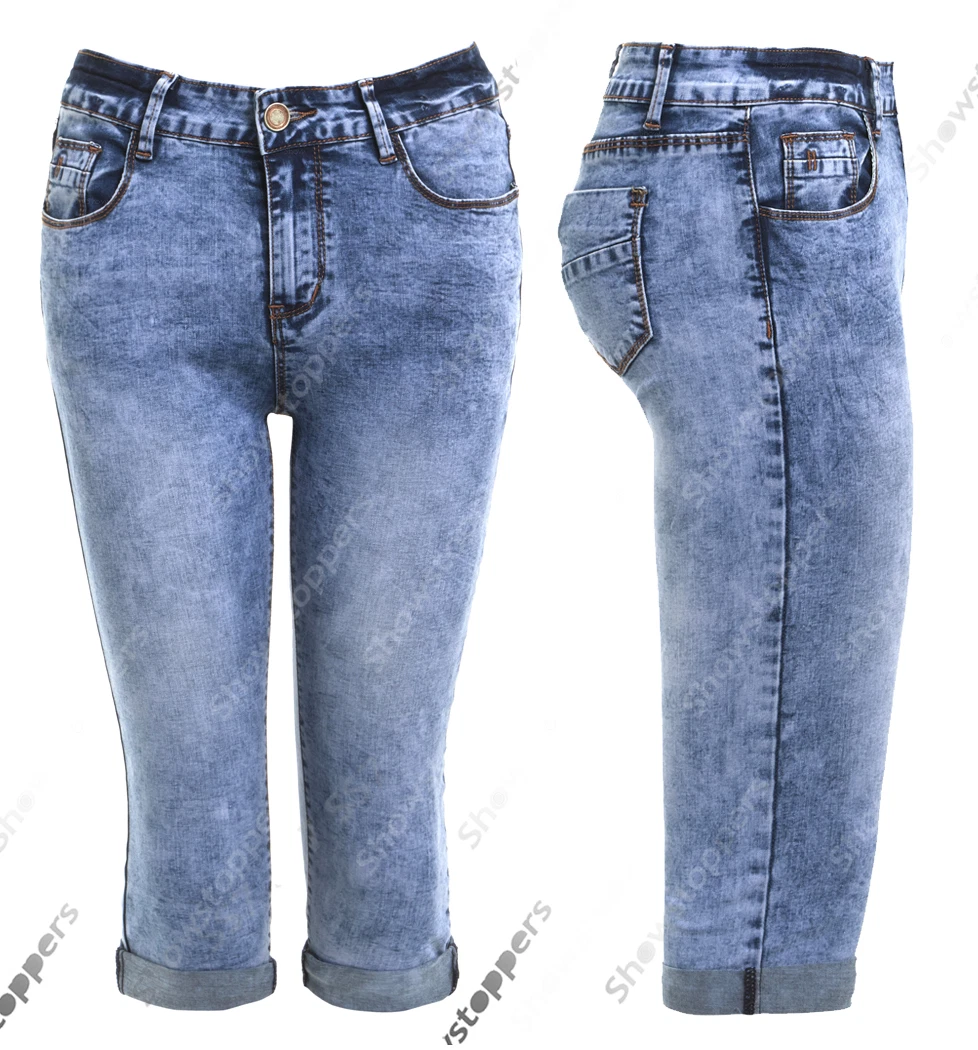 Soft Stretch Denim Capris