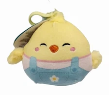 3.5" Easter Squishmallows Aimee chick Clip Plush Toy Keychain Clip-On duck bird