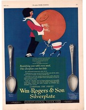 1924 William Rogers & Son Silverplate Elegant Silverware Single Page Print Ad