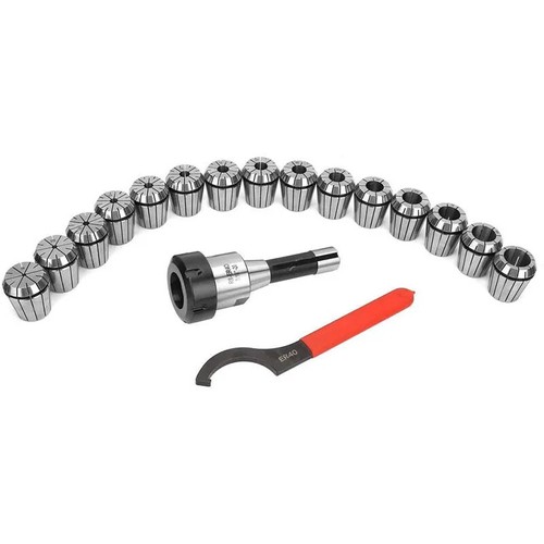R8 Shank Collet Set 15 Collets + Spanner for Milling Machine R8-ER40 | eBay