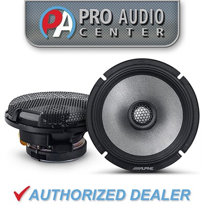 R2-S65 Alpine R-Series 6.5'' High-Resolution Coaxial 2-Way Speakers 100W RMS