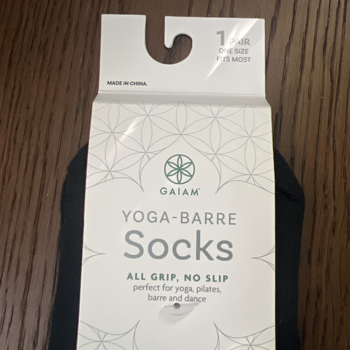 Chaussettes De Yoga Gaiam Antidérapantes - Noir Et Gris - Taille M/L - Unisexe