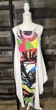 S.C.H Artsy Abstract Pattern Tank Dress with Pockets