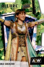 2022 Upper Deck Allure AEW #44 Yuka Sakazaki Green Rainbow #/99