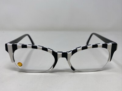 DaVette France MEGAN C2 49-16-145 Checkerboard Half Rim Eyeglasses Frame VM26