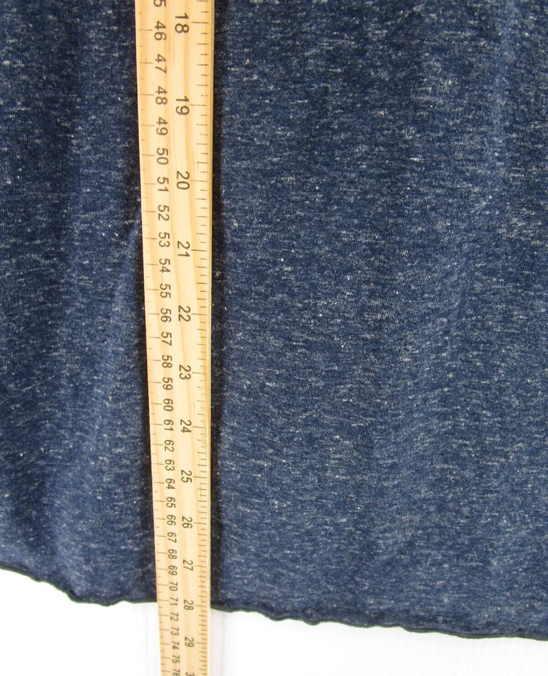 Howe Shirt Men Large Blue Gray Creative Workforce Linen Henley Pullover Raglan - Image 4 of 4